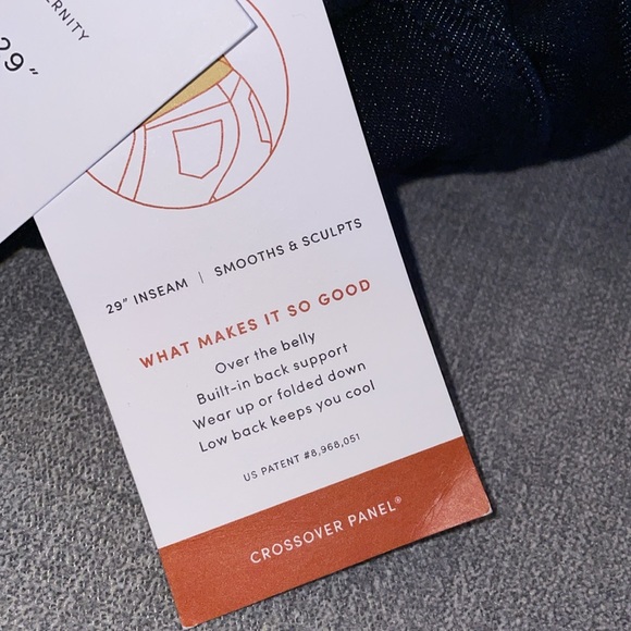 Isabel Maternity Crossover Panel Dark Wash Jeggings - Picture 6 of 10